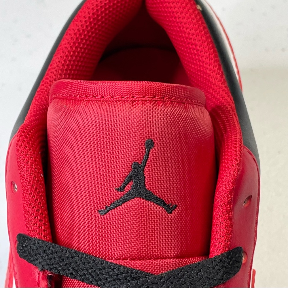 Air Jordan 1 Low Bred Mens Size 10 Sneakers Shoes Red & Black Color - Picture 9 of 11